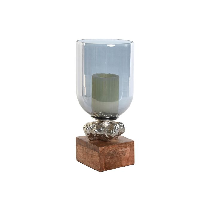 DKD Home Decor Portavela Decorativo Moderno Multicolor de Cristal y Aluminio, 16.5x38.5x16.5 cm 2