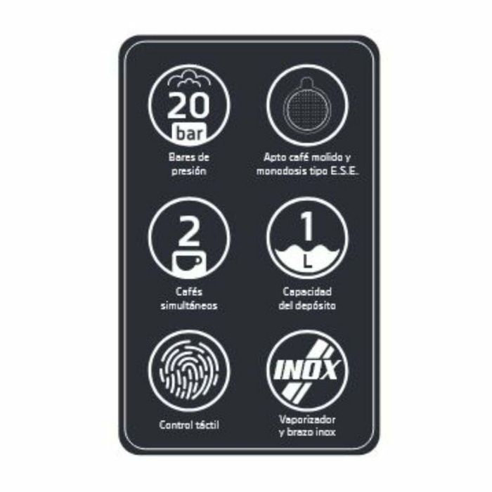 Cafetera Express de Brazo Orbegozo 18309 Negro 1 Cafetera Express de Brazo Orbegozo 18309 Negro 1