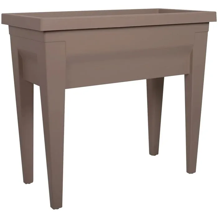 Eda Área de Vegetales City Veg & Table con Mesa, Huerto Urbano Resistente a Heladas y UV, Taupe, 73x38.5x68cm, 57L 1