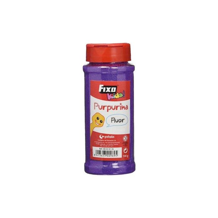 Purpurina Fixo Kids Fluor 100 Gr. Violeta (Set de 6)