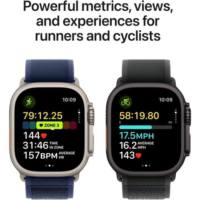 Apple Watch Ultra 2 GPS + Cellular - 49 mm - Caja de titanio natural - Correa Trail Loop azul - S/M 3