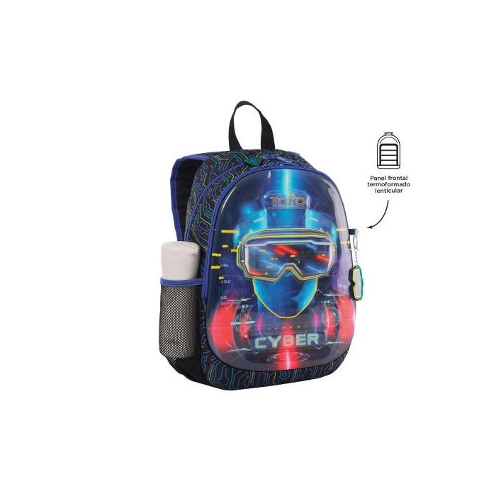 Totto Mochila Morral Mettaverse M con compartimiento principal, correas ajustables y bolsillos laterales MJ04MTV002-2320-5CEM 0 Totto Mochila Morral Mettaverse M con compartimiento principal, correas ajustables y bolsillos laterales MJ04MTV002-2320-5CEM 0