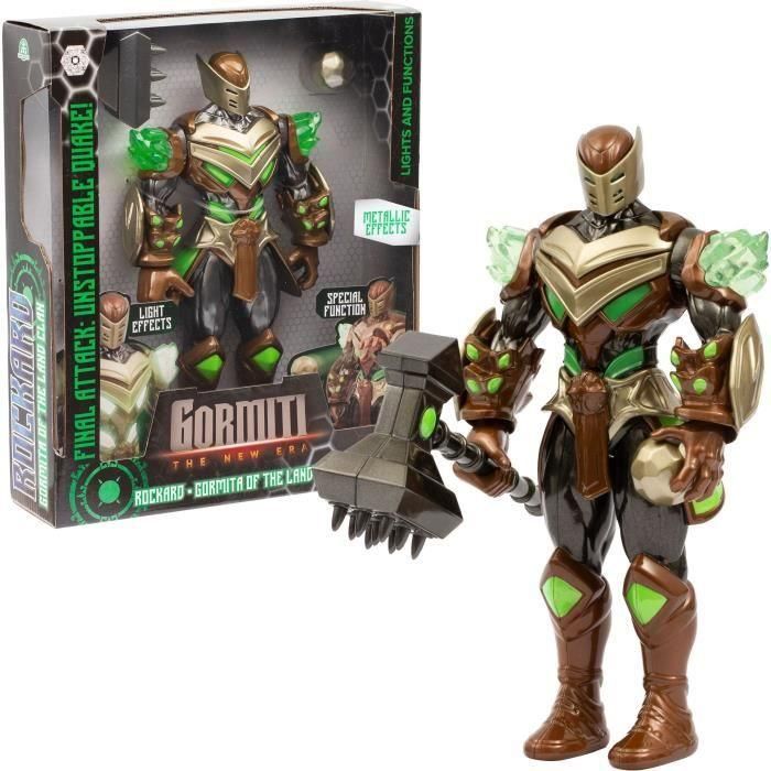 Gormiti GRV074 Figura Articulada Rockard: Ataque Ligero Tierra, 27 cm. Edad Recomendada: 4+ Años. 2 Gormiti GRV074 Figura Articulada Rockard: Ataque Ligero Tierra, 27 cm. Edad Recomendada: 4+ Años. 2