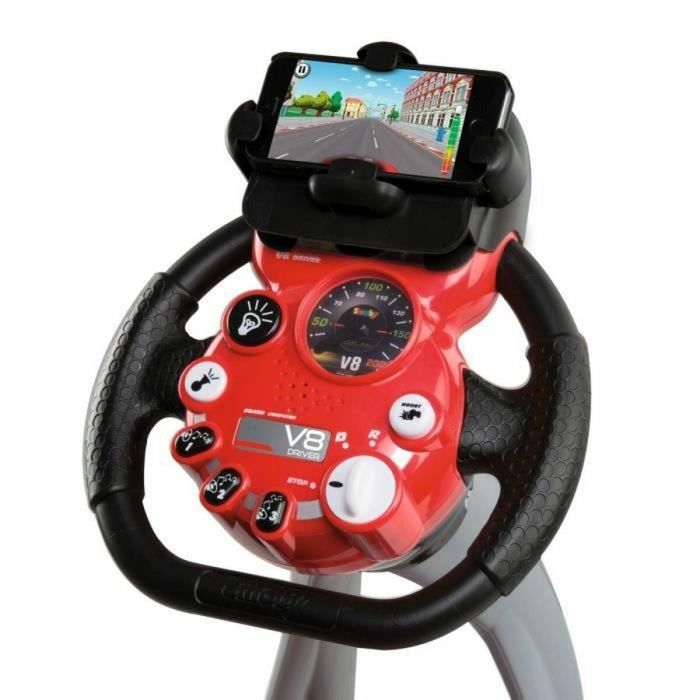 Smoby Simulador de Manejo Electrónico Pilot V8 + Soporte para Smartphone y App Gratuita 1