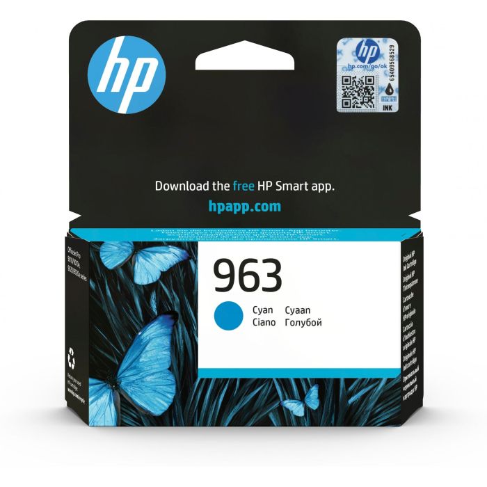 HP Nº 963 Tinta Cian para Officejet Pro 9010, 9012, 9015, 9016, 9019, 9020, 9022, 9025, 9014 All-in-One, 10,7 ml 0 HP Nº 963 Tinta Cian para Officejet Pro 9010, 9012, 9015, 9016, 9019, 9020, 9022, 9025, 9014 All-in-One, 10,7 ml 0