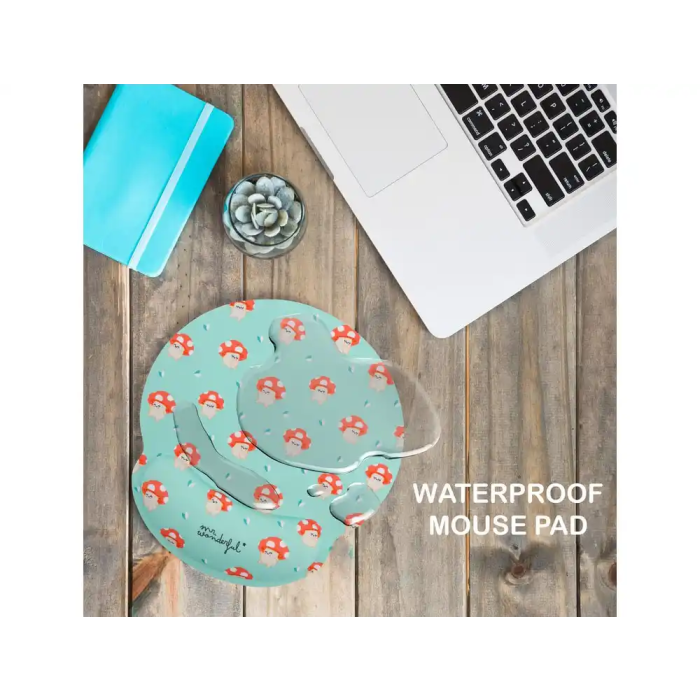 Wondee Alfombrilla de Ratón Ergonómica de Gel Setas 250x230 mm 3