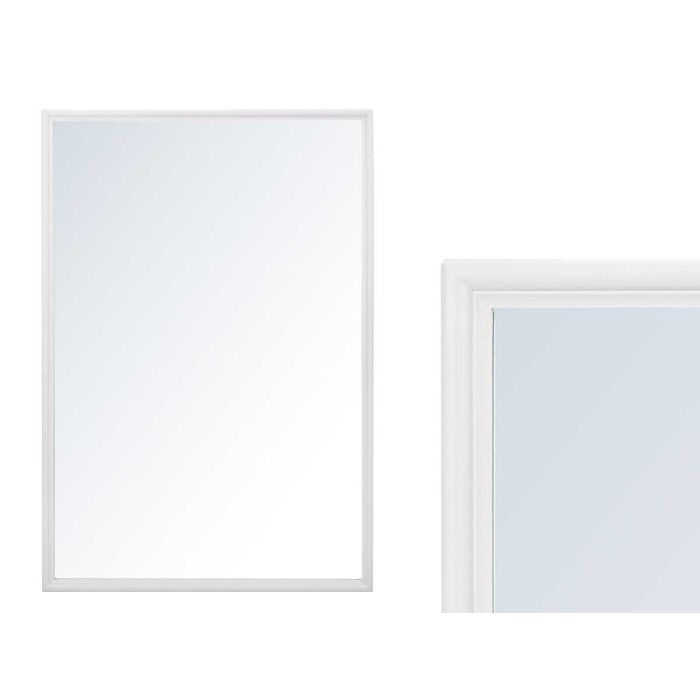 Espejo Pared Marco Madera 80 X 120 Cm Blanco Giftdecor 1 Espejo Pared Marco Madera 80 X 120 Cm Blanco Giftdecor 1