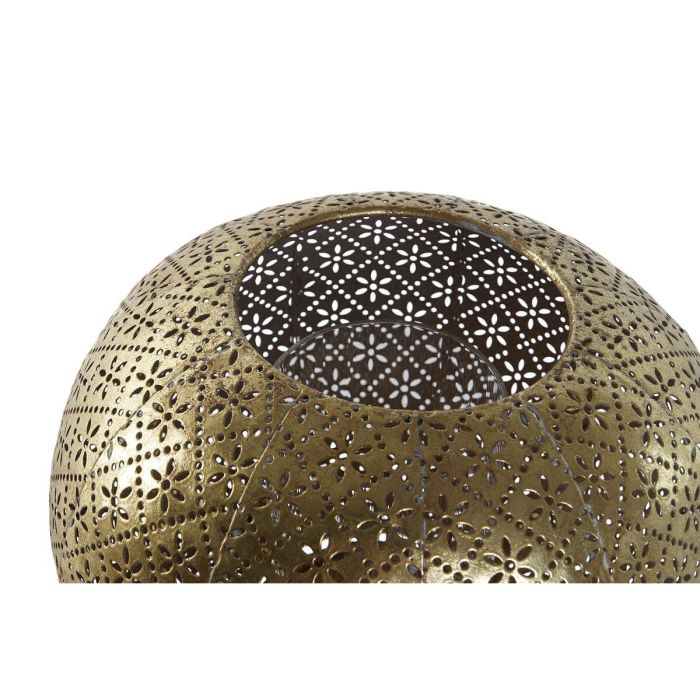 DKD Home Decor Portavela Oriental Dorado de Metal y Cristal para Decoración, 24x24x20 cm 3 DKD Home Decor Portavela Oriental Dorado de Metal y Cristal para Decoración, 24x24x20 cm 3