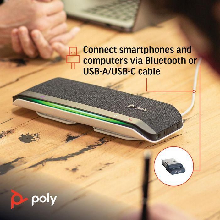 Poly Poly Sync 40+ Microsoft Teams Certified USB-A USB-C Speakerphone +BT700 USB-A Adapter 7 Poly Poly Sync 40+ Microsoft Teams Certified USB-A USB-C Speakerphone +BT700 USB-A Adapter 7