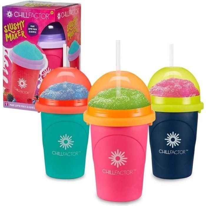 Taza de granizado Chillfactor - Bandai - Color aleatorio azul, rosa o verde - suministrada con pajita