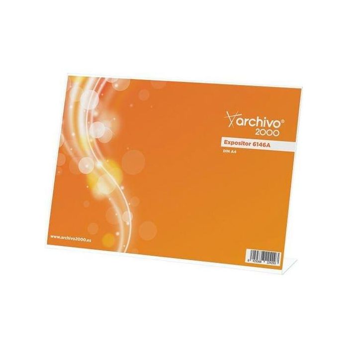 Archivo 2000 Expositor Sobremesa Archivo 2000 "Premium" En Forma De L Din A4 Horizontal Espesor 3 mm 65x300x215 mm Archivo 2000 Expositor Sobremesa Archivo 2000 "Premium" En Forma De L Din A4 Horizontal Espesor 3 mm 65x300x215 mm