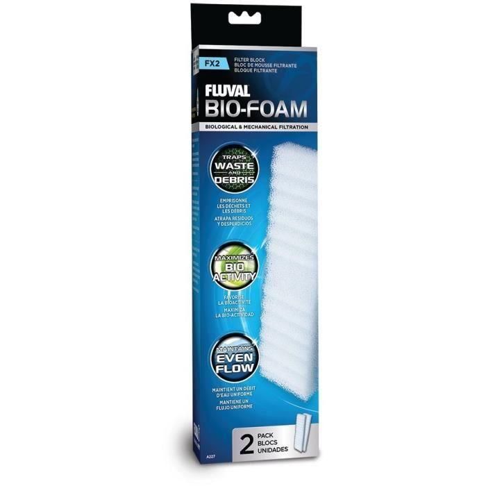 Bloques de espuma para filtros de acuario - FLUVAL - Para filtros externos Fluval FX2 - Bio-Foam - 2 piezas Bloques de espuma para filtros de acuario - FLUVAL - Para filtros externos Fluval FX2 - Bio-Foam - 2 piezas