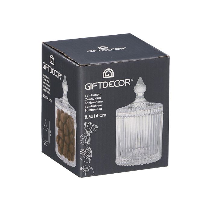 Bombonera Cristal Rayas 8,5X14Cm Giftdecor (Set de 24) 2