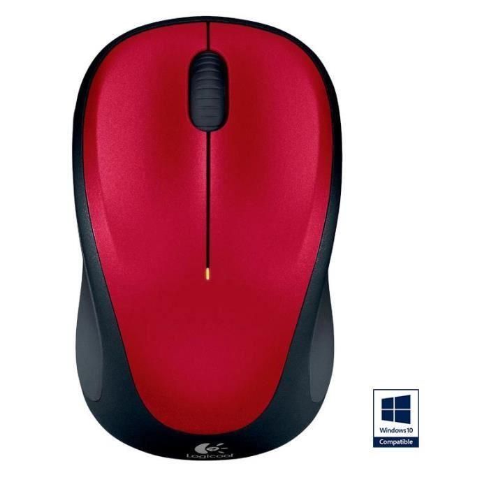 Ratón Inalámbrico Logitech M235/ Hasta 1000 DPI/ Rojo