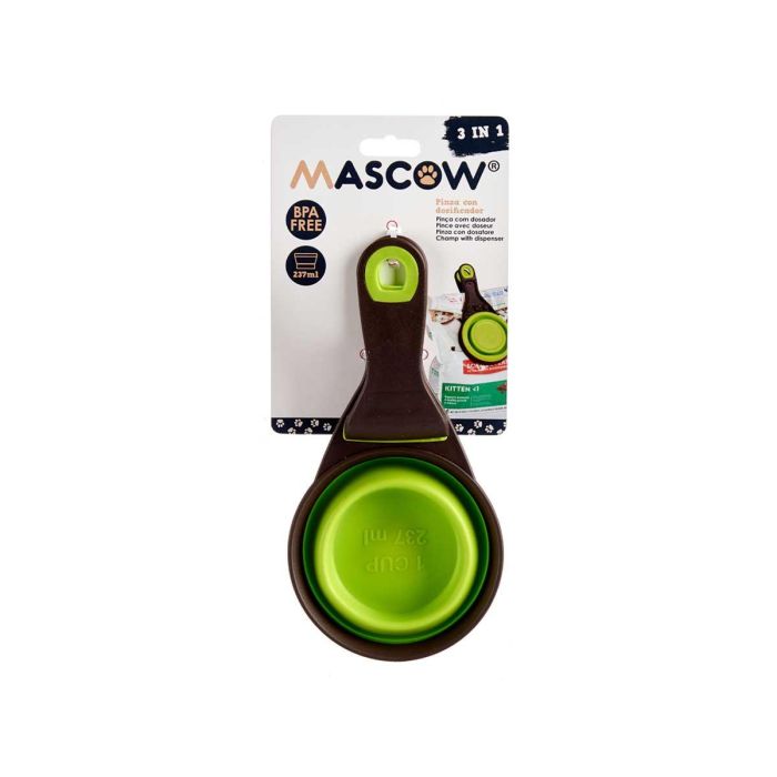 Pinza Cuchara Dosificador 3 en 1 237 ml Mascow - Verde/Gris 19.5x6x9.5 cm (24 Unidades) 2 Pinza Cuchara Dosificador 3 en 1 237 ml Mascow - Verde/Gris 19.5x6x9.5 cm (24 Unidades) 2