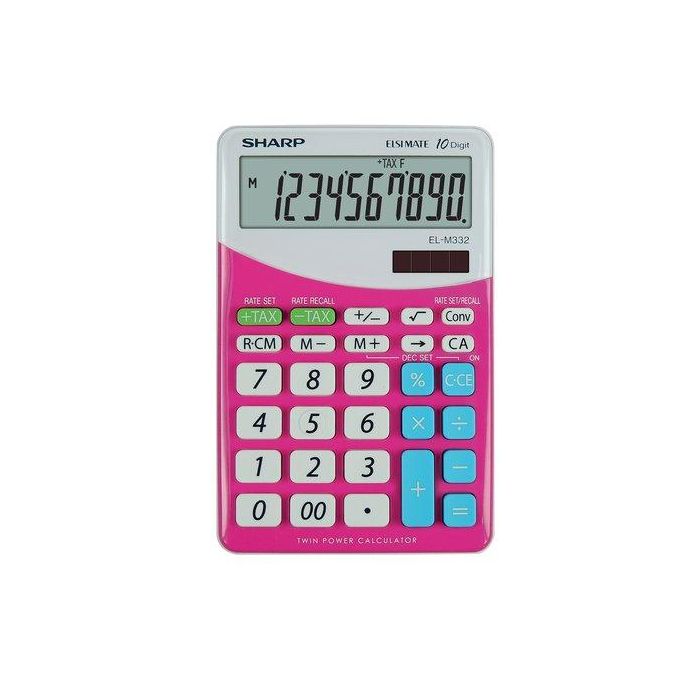 Calculadora Sobremesa Sharp 10 Digitos El-M332 Rosa