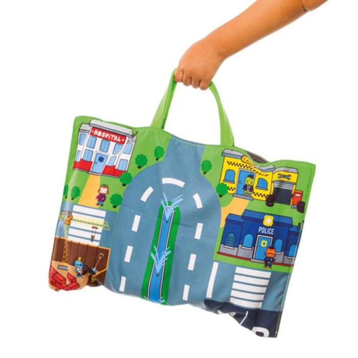 Molto Tapiz de Actividades Blandito para Bebés Temática City & Fun con 9 Vehículos de Tela – Se Transforma en Maleta (1+ años) 2 Molto Tapiz de Actividades Blandito para Bebés Temática City & Fun con 9 Vehículos de Tela – Se Transforma en Maleta (1+ años) 2