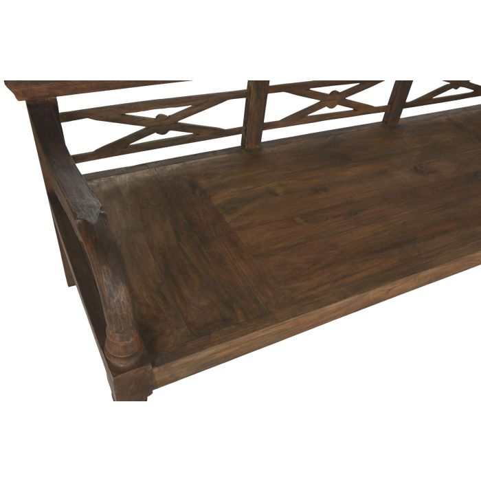 DKD Home Decor Benches 2c24 Banco de Teca Maciza Marrón Oscuro Tallado, 189x70x75 cm, Altura Asiento 44 cm 3 DKD Home Decor Benches 2c24 Banco de Teca Maciza Marrón Oscuro Tallado, 189x70x75 cm, Altura Asiento 44 cm 3