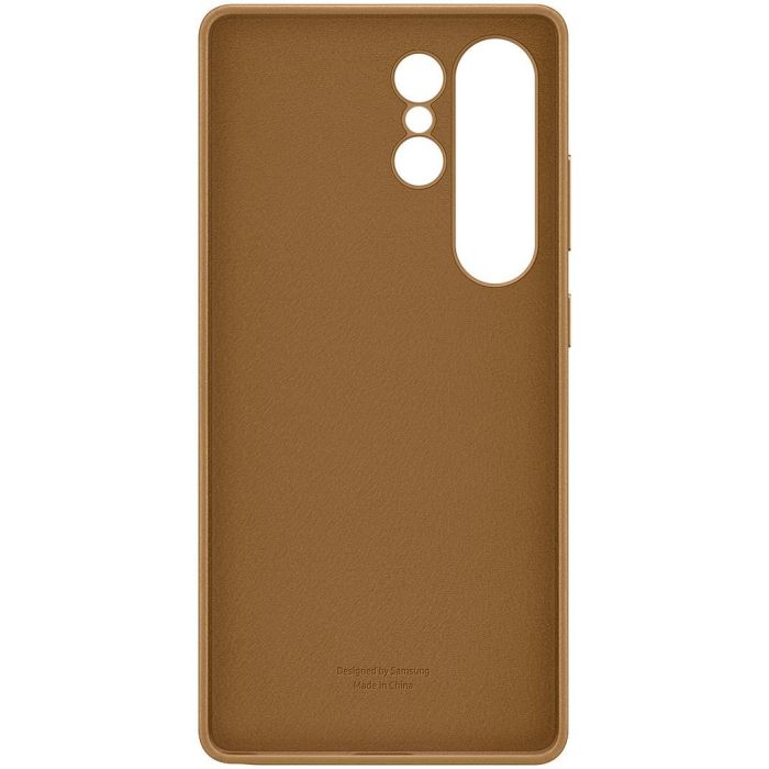 Samsung EF-VS938 Funda Kindsuit para Galaxy S25 Ultra, Protección Anticaída y Rayones, Imitación Piel, Color Camel 8