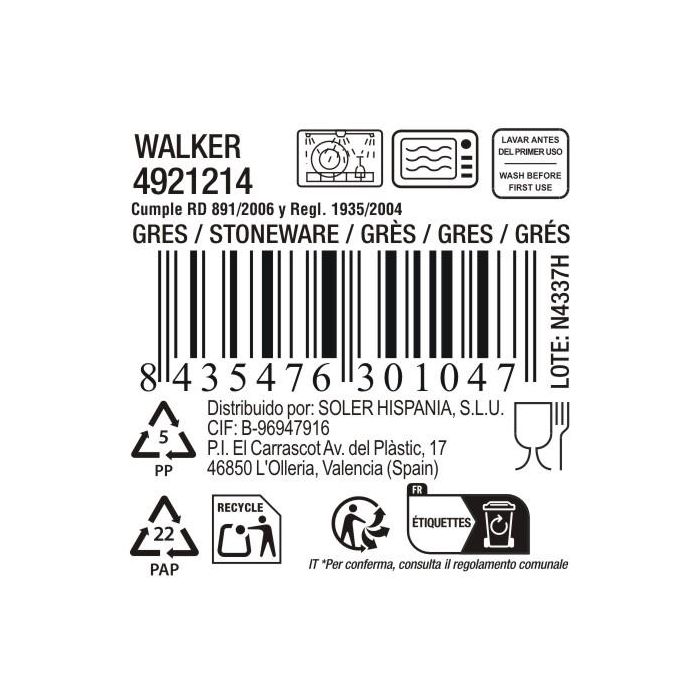 Mug Jumbo 380 cc "Walker" Marca Inde (24 Unidades) 6