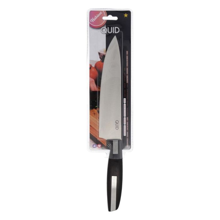 Quid Cuchillo Chef Acero Inoxidable 20 cm, 12 Unidades, Modelo Habitat, Mango Soft Touch, Negro, Apto Lavavajillas 4 Quid Cuchillo Chef Acero Inoxidable 20 cm, 12 Unidades, Modelo Habitat, Mango Soft Touch, Negro, Apto Lavavajillas 4