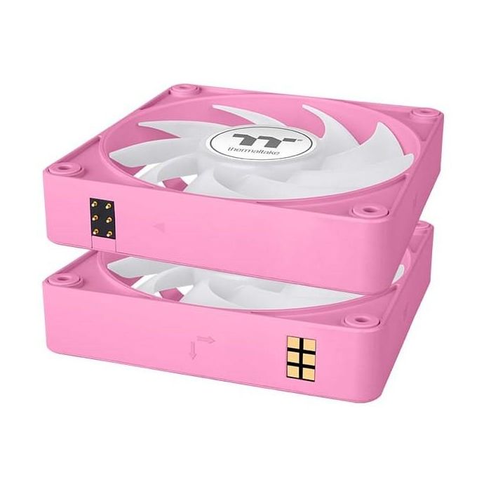 Thermaltake CT140 EX ARGB Ventilador PC 140mm Sync Rosa (3 Pack) - Refrigeración Iluminación Multi 500-1800 RPM 1 Thermaltake CT140 EX ARGB Ventilador PC 140mm Sync Rosa (3 Pack) - Refrigeración Iluminación Multi 500-1800 RPM 1