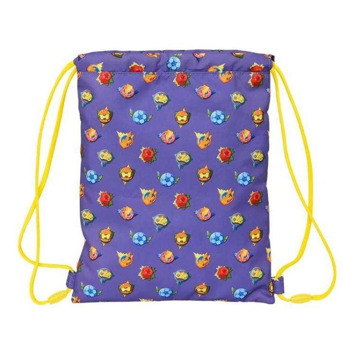 Bolsa Mochila con Cuerdas SuperThings Guardians of Kazoom Amarillo Morado 26 x 34 x 1 cm 1