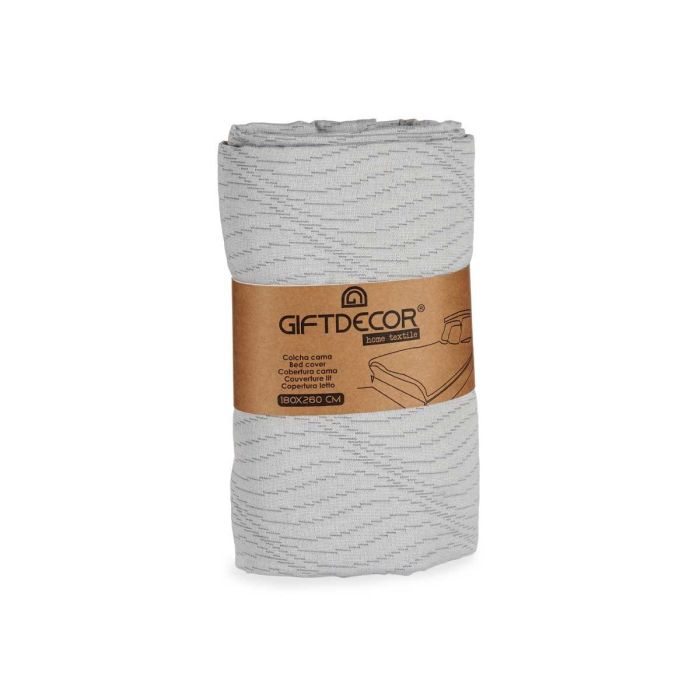 Colcha Cama Agua Gris 180X260Cm Giftdecor (4 Unidades) 2 Colcha Cama Agua Gris 180X260Cm Giftdecor (4 Unidades) 2