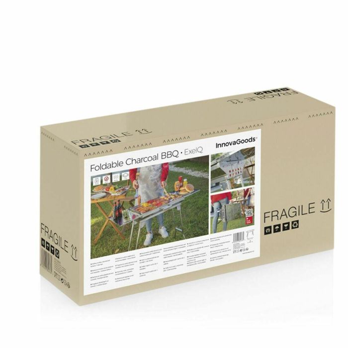 Pack Barbacoa Plegable de Acero Inoxidable para Carbón y Encendedor Eléctrico Recargable y Flexible InnovaGoods 1 Pack Barbacoa Plegable de Acero Inoxidable para Carbón y Encendedor Eléctrico Recargable y Flexible InnovaGoods 1