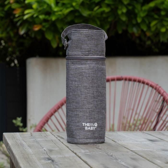 Porta biberones THERMOBABY - aislado - gris jaspeado 3 Porta biberones THERMOBABY - aislado - gris jaspeado 3