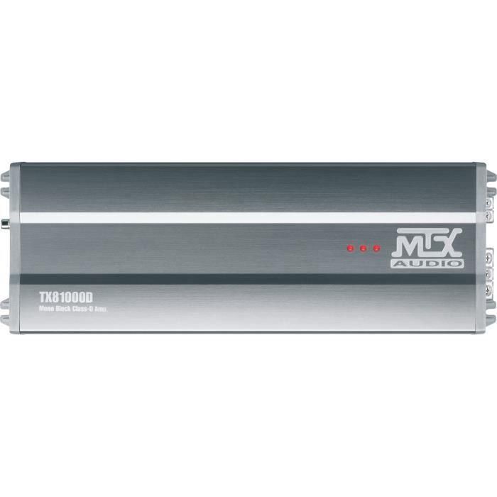 MTX TX81000D Amplificador 12V Mono Clase-D Bloque 1x1000W RMS Aluminio 1 MTX TX81000D Amplificador 12V Mono Clase-D Bloque 1x1000W RMS Aluminio 1
