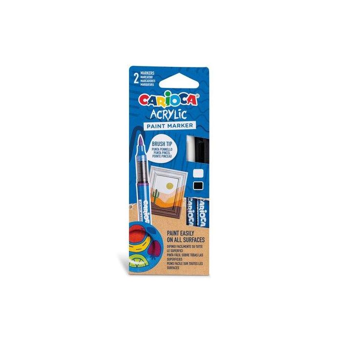 Rotulador Acrilico Carioca Plus Blister De 2 (Blanco Y Negro)