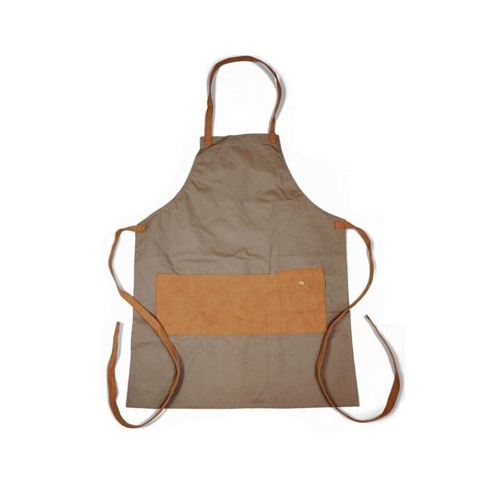 DKD Home Decor Delantal de Jardín y Terraza Verde Marrón Algodón, Lona y Poliéster 58x73 cm