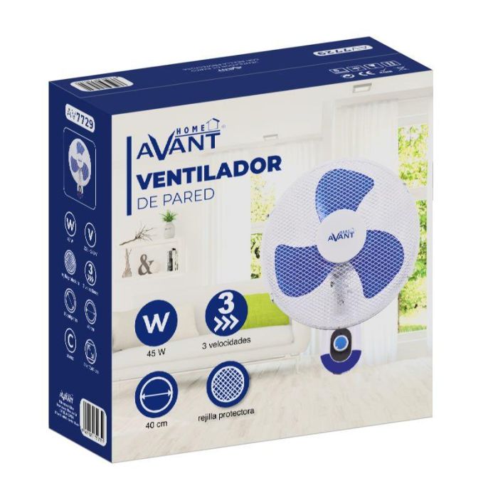Avant Ventilador de Pared, 45 W, 40 cm de Diámetro