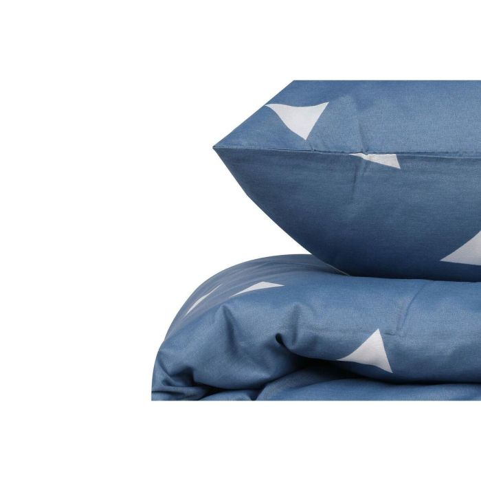 Juego de Cama 220x240 cm + 2 Fundas de Almohada 60x60 cm 65% Algodón 35% Poliéster Azul ASI8681875217148 1