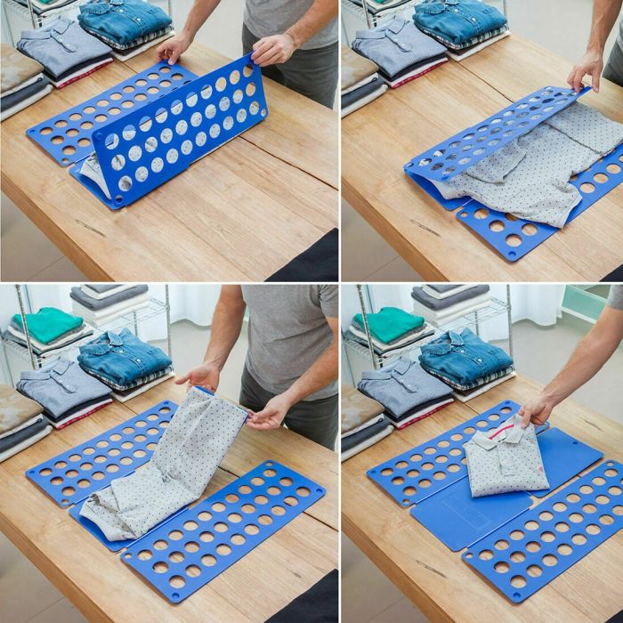 Pack Tendedero Plegable Vertical con Ruedas y Doblador de Ropa InnovaGoods 11