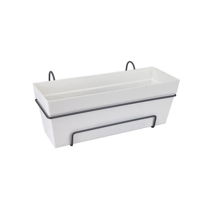 Elho Jardinera de Balcón Urban Loft Allin1 de 50 cm con Soporte para Barandilla y Sistema de Autorriego Blanco 0 Elho Jardinera de Balcón Urban Loft Allin1 de 50 cm con Soporte para Barandilla y Sistema de Autorriego Blanco 0