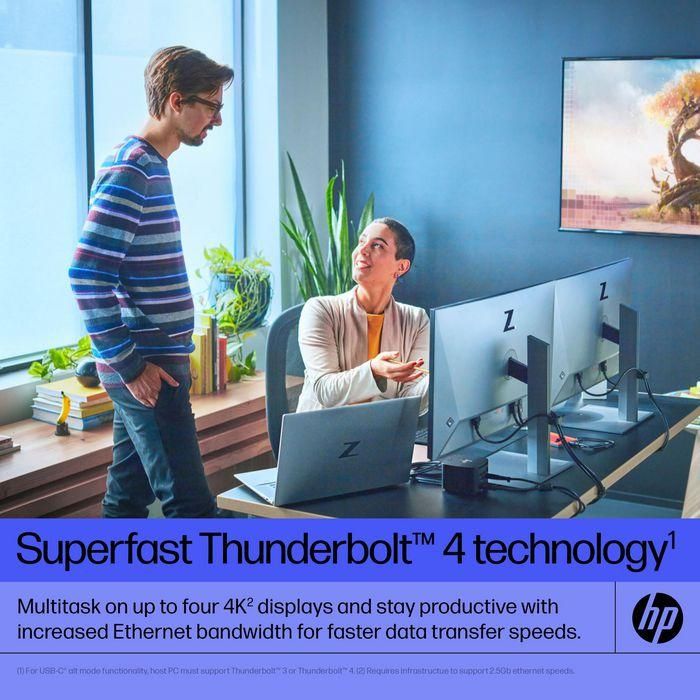 HP Thunderbolt Dock 280W G4 w/Combo Cable para Portátiles, Alta Productividad y Conectividad 5