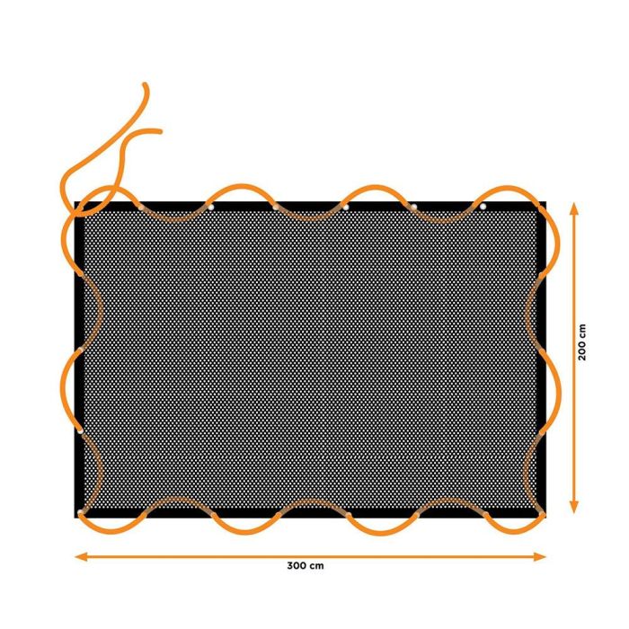 Red de carga elastica, medida:2x3m, con 14 ojales. black+decker