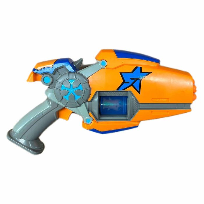 Pistola slugterra eli's megamorph blaster. lanza hasta 6 dardos a la vez. disparo 9 metros. incluye 8 dardos. 11