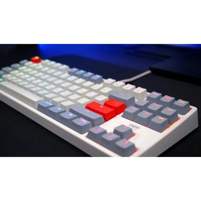 Cherry XTRFY K4V2 TKL RETRO Teclado Mecánico para Juegos RGB MX2A Rojo Negro 2