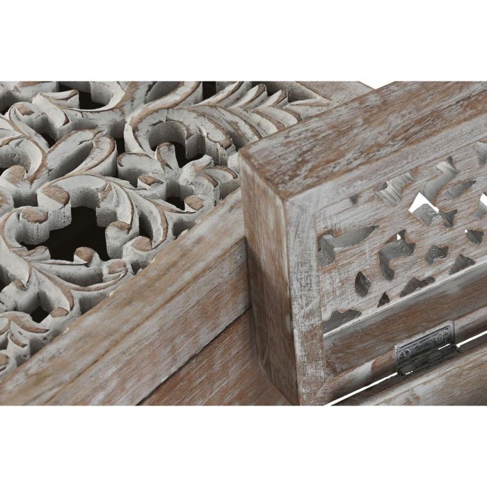 Joyero Indio DKD Home Decor Blanco Natural 15 x 11 x 25.5 cm Set de 2 1 Joyero Indio DKD Home Decor Blanco Natural 15 x 11 x 25.5 cm Set de 2 1