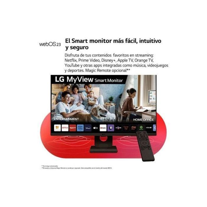 LG MyView 27SR50F-B Smart Monitor 27 pulgadas Full HD 1080p IPS Smart TV webOS 23 HDR10 Altavoces estéreo y conectividad multimedia Negro 1 LG MyView 27SR50F-B Smart Monitor 27 pulgadas Full HD 1080p IPS Smart TV webOS 23 HDR10 Altavoces estéreo y conectividad multimedia Negro 1