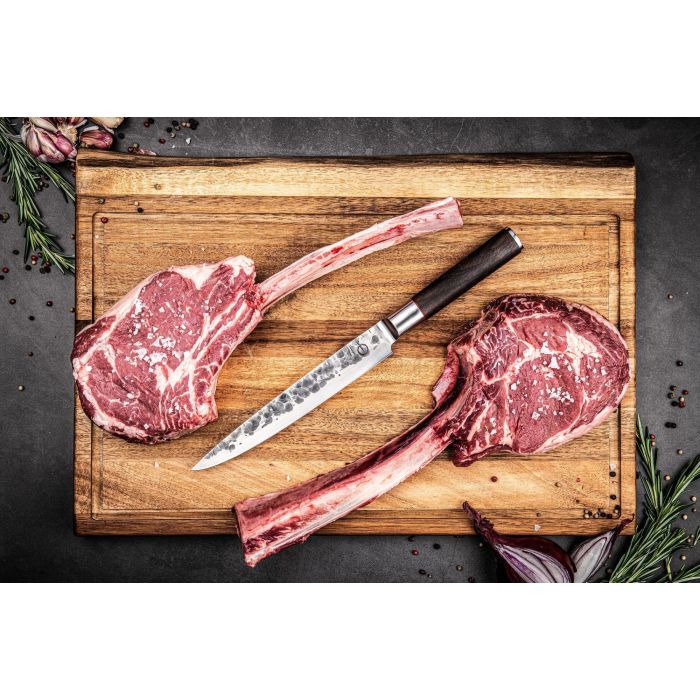 Forged FOR8720039623408 Cuchillo de Carne Forjado Acero Japonés 440C Mango Madera Dalbergia L 20,5 cm 1