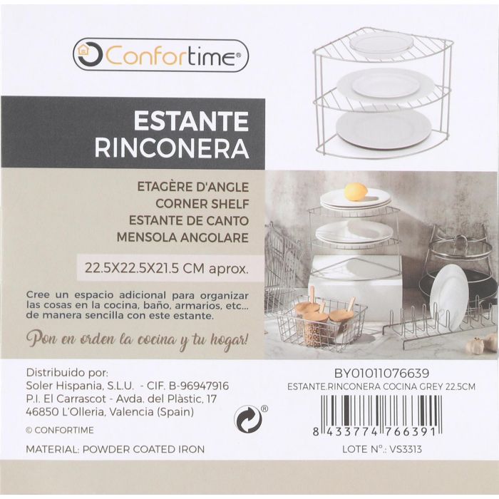 Rinconera de Cocina Grey 22.5 cm - Confortime (10 Unidades) 4 Rinconera de Cocina Grey 22.5 cm - Confortime (10 Unidades) 4