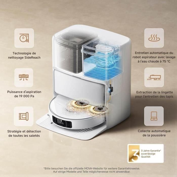 MOVA P50 Pro Ultra - Robot aspirador con base - 19.000 Pa - Cepillo antienredos - Limpieza automática 3 MOVA P50 Pro Ultra - Robot aspirador con base - 19.000 Pa - Cepillo antienredos - Limpieza automática 3
