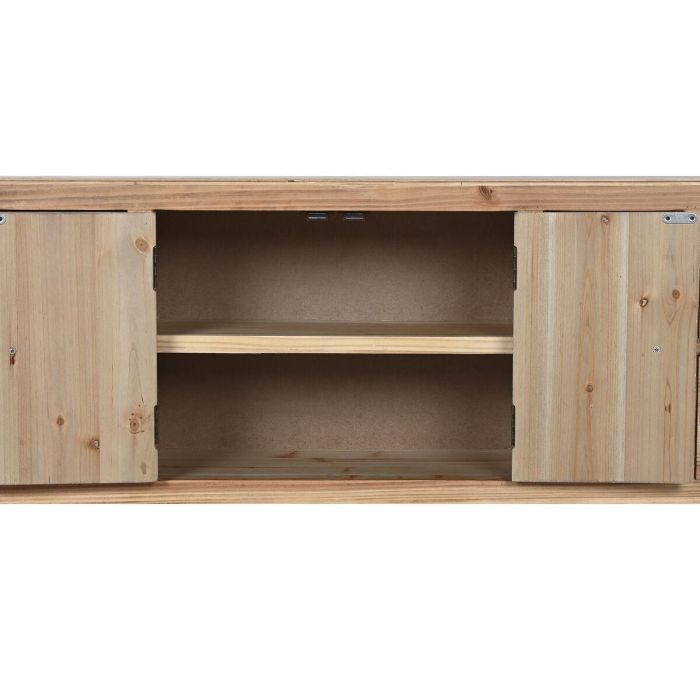 Mueble de TV Home ESPRIT Negro Natural Abeto Madera MDF 130 x 24 x 51 cm 7 Mueble de TV Home ESPRIT Negro Natural Abeto Madera MDF 130 x 24 x 51 cm 7