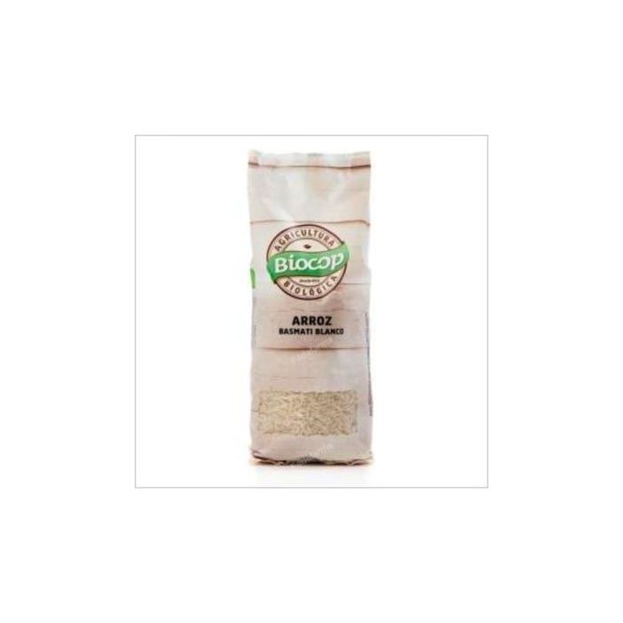 BIOCOP Arroz Basmati Blanco Bio 500g, Grano Largo y Delicado para Recetas Saludables