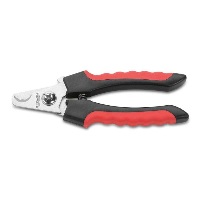 3 Claveles Cortauñas para Mascotas de Acero Inoxidable con Mango Ergonómico y Tope de Profundidad, 12.5 cm