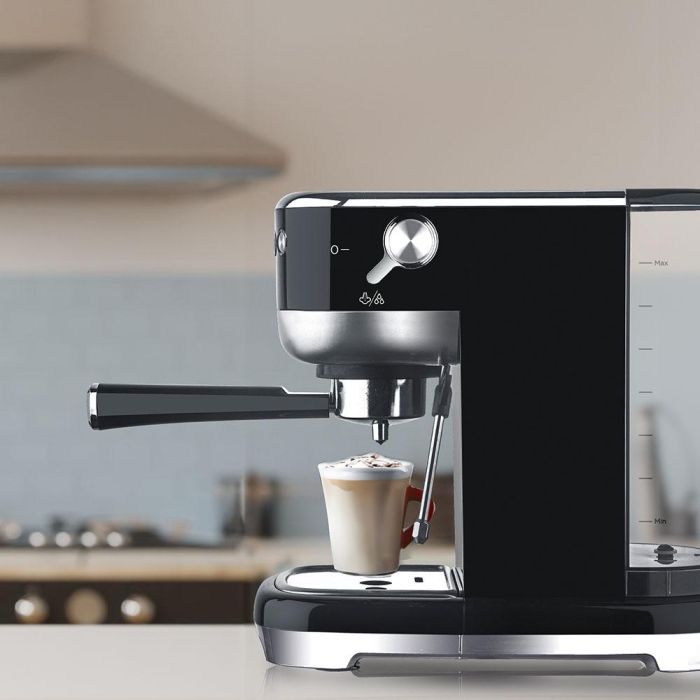 Edm Cafetera espresso de 20 bares, 1.3L, función parada automática, vaporizador, bandeja recoge gotas desmontable 7 Edm Cafetera espresso de 20 bares, 1.3L, función parada automática, vaporizador, bandeja recoge gotas desmontable 7